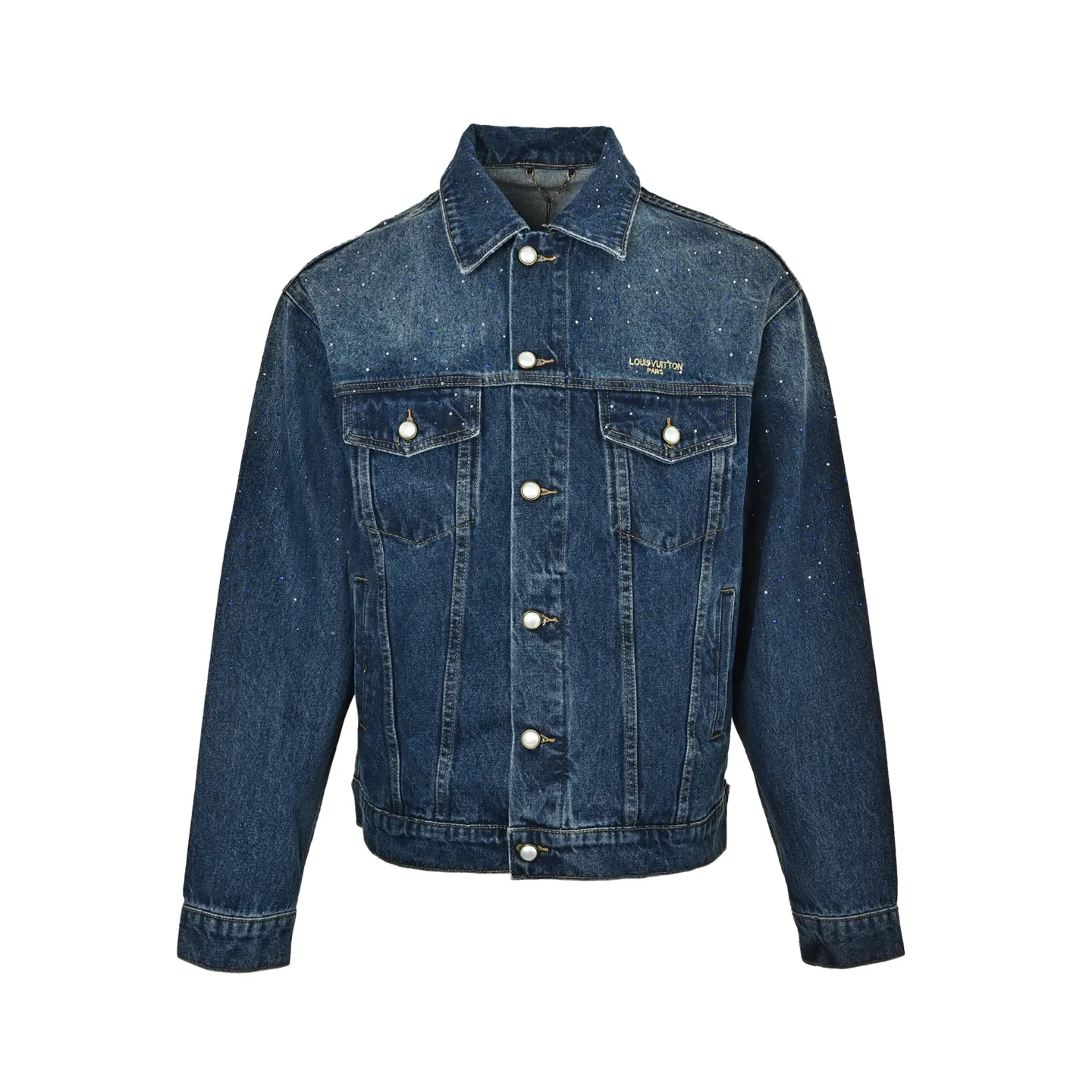 Louis Vuitton/Louis Vuitton hot diamond washed denim jacket